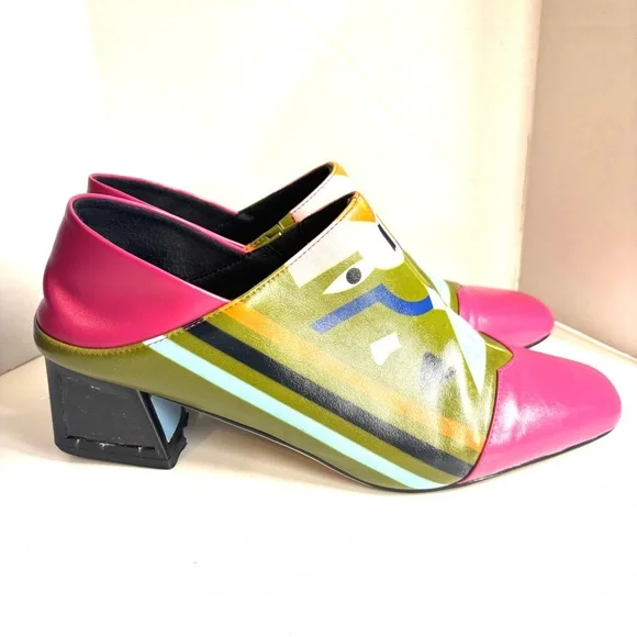 Fedoras Women Ankle High Heel Leather Shoes Size 40 - Picture 7 of 12